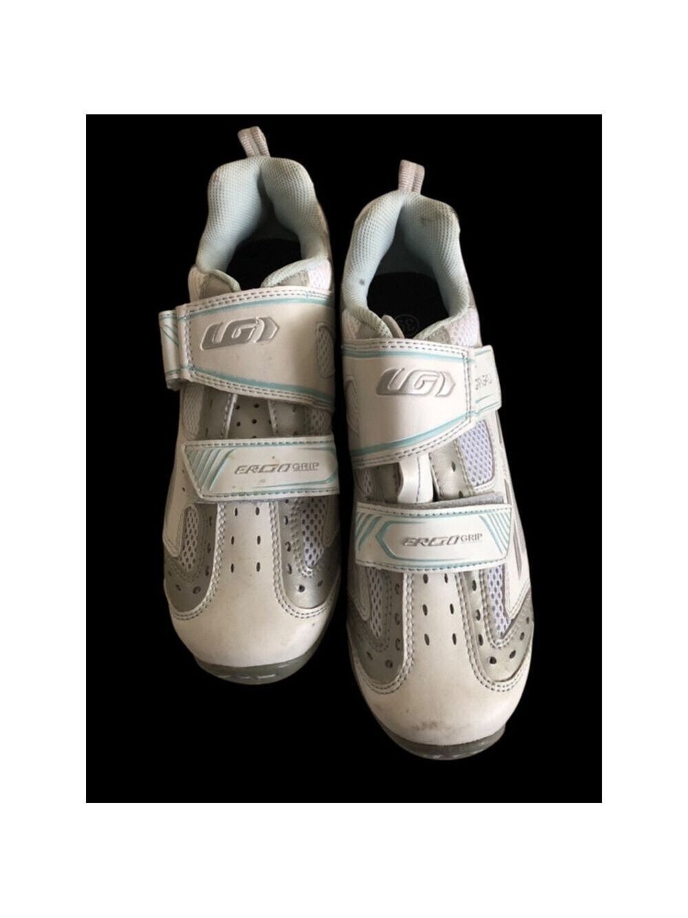 Womens Size 39 Louis Garneau Cycling Shoes With Shimano Cleats Multi Ergo Grip